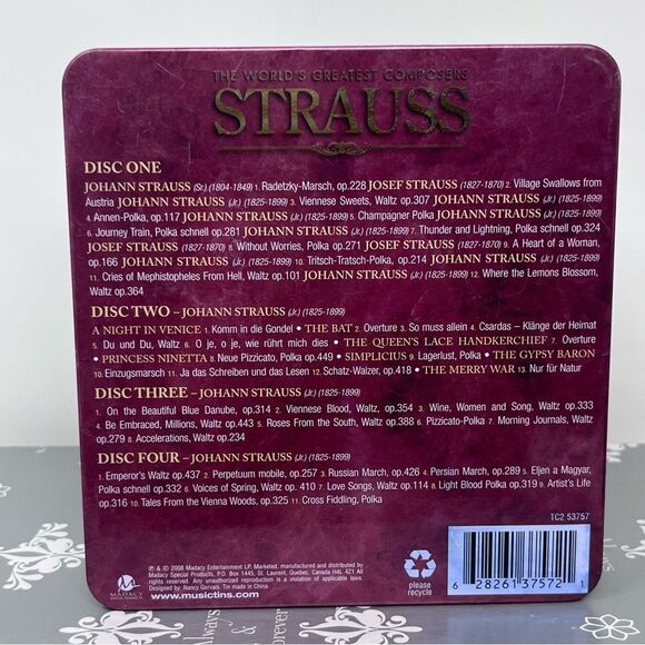 2008 Strauss Collector's Edition World’s Greatest Composers 4 disk Set - Picture 3 of 7